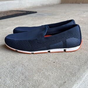 Swims mens 8 blue breeze wave penny loafer keeper slimmer shoes EUC